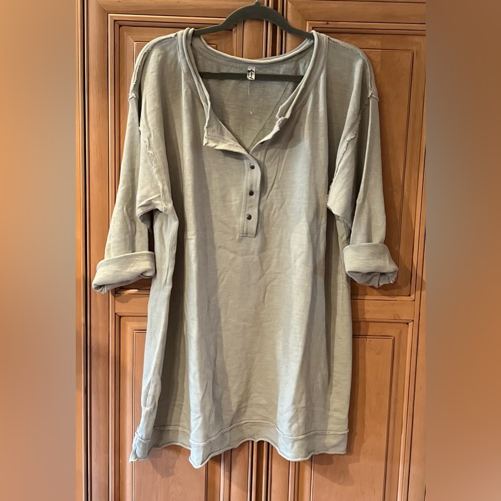 NWOT Free People Organic Cotton Oversized Pullover - Picture 7 of 15